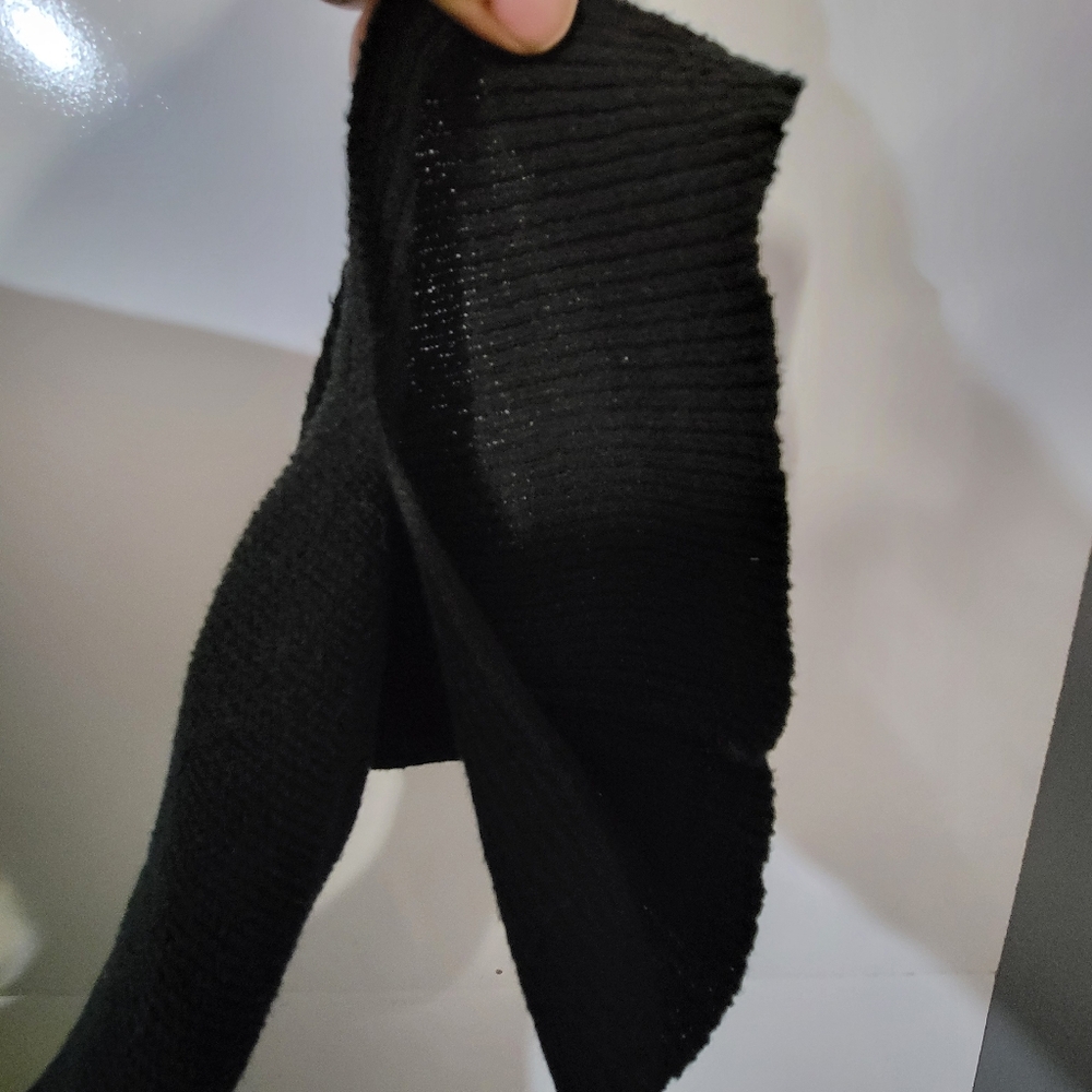Free People Criss Cross front long sleeve black sweater women size small - Picture 8 of 10